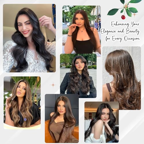 Ombre Brown Blonde Clip in Hair Extensions Real Human Hair 24 Inch 7pcs 120g Clip ins Hair Extensions Brazilian Remy Human Hair 16 Clips Double Weft Human Hair For Women
