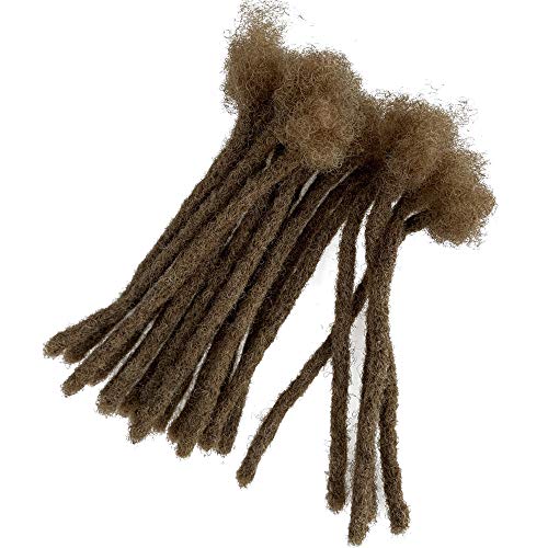 YONNA Human Hair Dreadlocks Extensions Handmade Locs Extensions Human Hair Medium Size 0.8cm Width(0.32inch)-Sold 60locs in a Bundle Honey Blonde #27 8inch