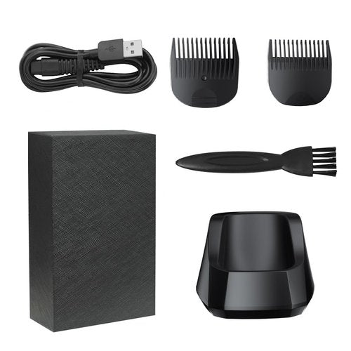 Self-Cut System Electric Pubic Hair Trimmer for Men - Waterproof - Skin Friendly Shaver for Personal Grooming - Built-in LED Light, Rechargeable, Travel-Ready Design