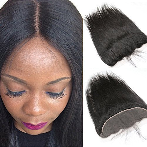 Grade 7A Lace Frontal Closure 13x4 Ear To Ear Bleached Knots Full Lace Frontal With Baby Hair Brazilian Virgin Human Hair 18inch