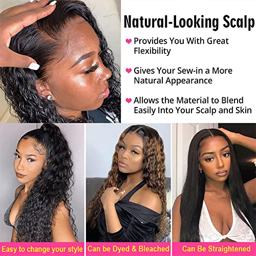 28 Inch Deep Wave Lace Front Wigs Human Hair Pre Plucked 180% Density Wet and Wavy Glueless HD Transparent Curly Lace Front wigs Human hair with Baby Hair 13x4 Lace Frontal Wigs for Women