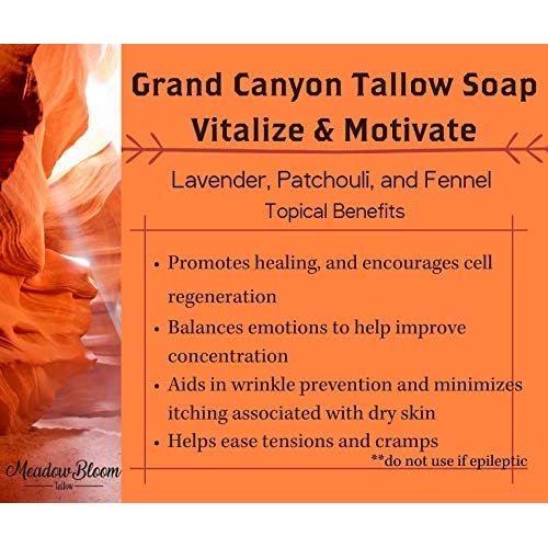 Meadow Bloom Tallow Bar Soap - Fennel & Clay 1 Pack - Made with All Natural 100% Grass Fed Tallow Handmade Soap Bar - Great for Face or Body Soap