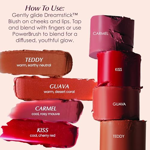 Persona Cosmetics Dreamstick Cream Blush Ballet | Buildable, Drag-Free Formula for Cheeks & Lips | Lightweight Multi-Stick with Skin-Loving Ingredients | Vegan, Fragrance-Free, Made in USA