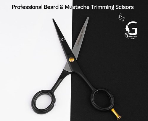 5” Professional Beard Mustache Scissors with 1 Beard Comb, 1 Mustache Comb - Prefect Mustache Trimming Scissors for All Facial Hair – Grooming Scissors for Men