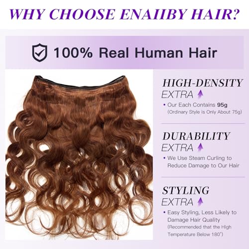 Light Reddish Brown Bundles Human Hair Body Wave 16 18 20 Inch, Color 30 Copper Brown Thick Raw Virgin 3 Bundles 12A 100% Brazilian Human Hair Wavy Loose Wave Quick Sew In Weave #30
