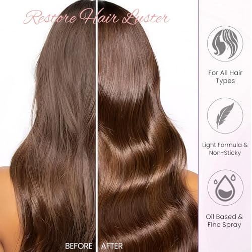 Hair Perfume for Women Long Lasting Pheromone, Hair Body Mist Spray Fragrance Essential Oil Odors Remove, Honey Infused Coconut Chamomile for Hydrating Shine, Alcohol Free, 50 ml
