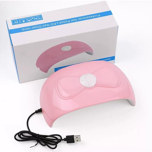 Pink Bow Nail UV LED Lamp Dryer Machine, 60S/90S/120S One-Click Switching