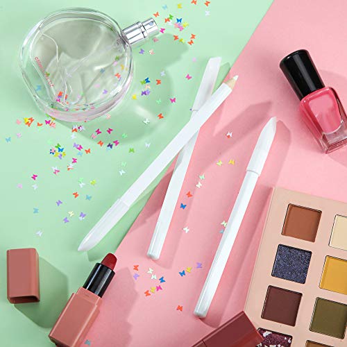Maitys 1 Piece Nail Whitening Pencil 2-in-1 White Nail Pencil DIY Design Manicure with Cuticle Pusher