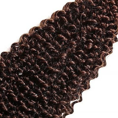 Wahairse Human Hair Bundles 12 14 16 Inch Jerry Curly 4# Color Human Hair Unprocessed Brazilian Virgin 3 Bundles Quick Weave Human Hair Extensions(4# Jerry Curly,12 14 16)