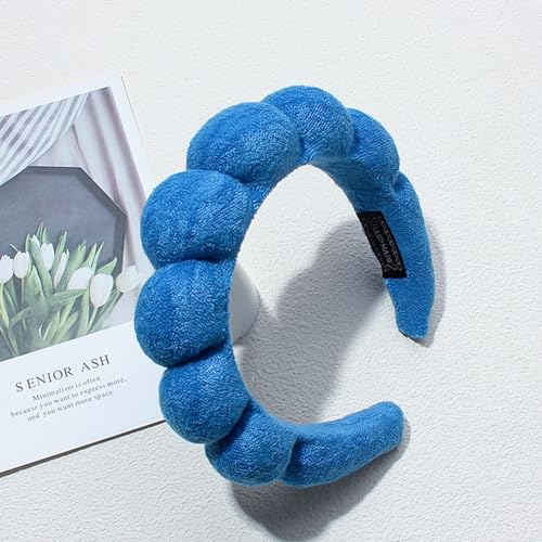 Spa Headbands for Washing Face Makeup Skin Care Headband Women Bubble Facial Beauty Headbands Puffy Shower Towel Band Hair Headband