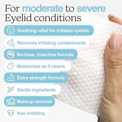 Archie's Remedies Eyelid Wipes and Lid Scrub - 30 Pre-Moistened Wipes - Australian Tea Tree Oil, Paraben-Free, SLS-Free, Phthalate-Free, Ideal for Sensitive Skin and Daily Eye Care