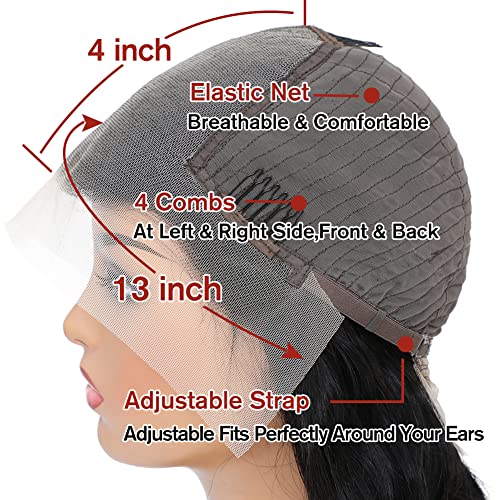 Lace Front Wigs Human Pre Plucked Body Wave 13x4 Lace Frontal Wig with Baby Hair 100% Human Hair Wigs for Black Women Body Wave Wig 22Inch