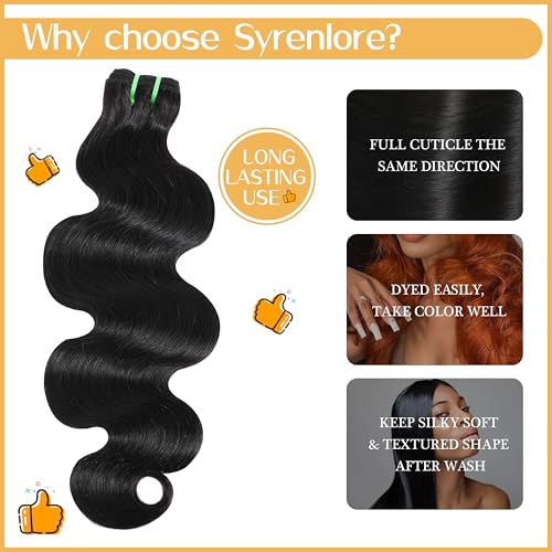 Raw Vietnamese Human Hair Bundles Body Wave Sew In Thick Bundles 100% Unprocessed Raw Vietnamese Virgin Human Hair Bundles Bodywave Quick Weave 3 Hair Bundles for Black Women 10 12 14 Inch