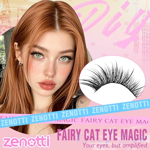 Lash Clusters Cat Eye Cluster Eyelash Extensions Wispy Fox Lashes Cluster Natural Spiky Fairy Individual Lashes Fox Eye Lash Clusters with Spikes Left & Right Eyelashes Clusters 10-20mm by zenotti