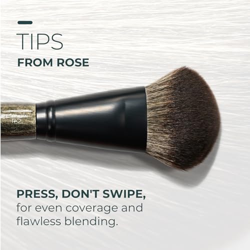 Rose and Ben Beauty C41 Blush Brush | Professional Brush for Flawless Makeup Application | Angled Non-Shedding & Cruelty-Free for Pressed, Powder, & Cream Cosmetics