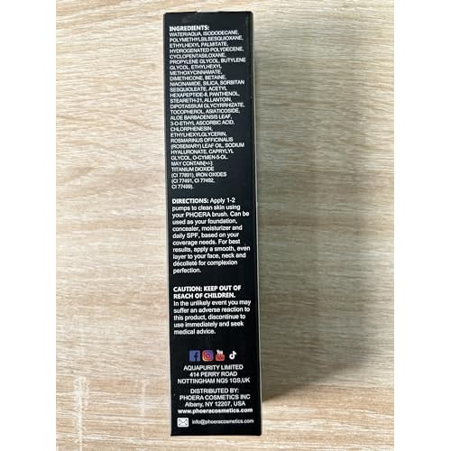 PHOERA CC+ Cream,Full Coverage Foundation£¬Color Correcting Cream,Anti Aging Hydrating Serum & SPF 25+ Sunscreen - Natural Finish - 1.08 fl oz (120 Nude)