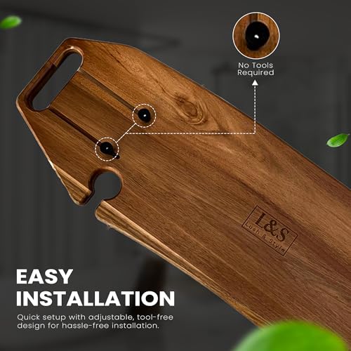 Lush & Style Premium Bathtub Tray Large & Thick 35¡± x 10``, Acacia Wood Luxury, Waterproof, Non-Toxic, Adjustable Legs, No Tools Required,Caddy Tray, Luxury Bath Accessories