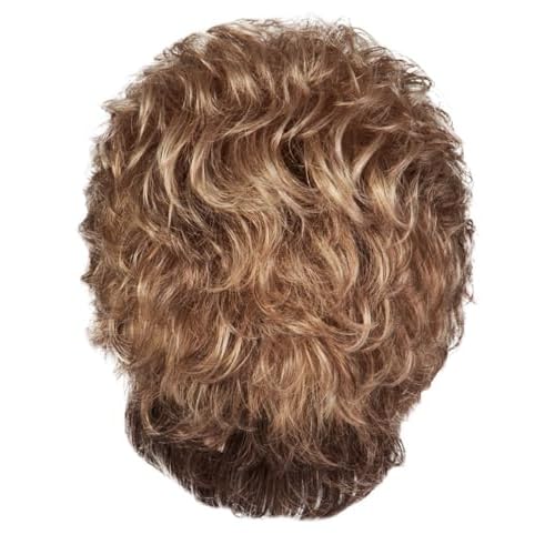 GABOR Instinct Luxury Short Wavy Shag Wig With Extended Lace Front by Hairuwear, Petite Average Size Cap, G11+ Mocha Mist