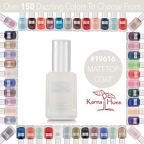 Karma Organic Nail Polish High Gloss Matte Top Coat Lacquer Fast Dry Nontoxic Cruelty-Free