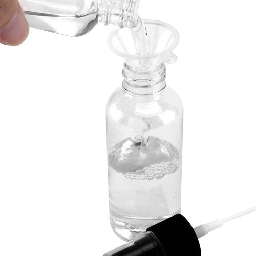 TAICHEUT 80 Pack 2oz/60ml Mini Spray Bottles, Clear Plastic Spray Bottles with Funnels Refillable Mist Spray Bottle for Perfume, Essential Oil and Short Trip