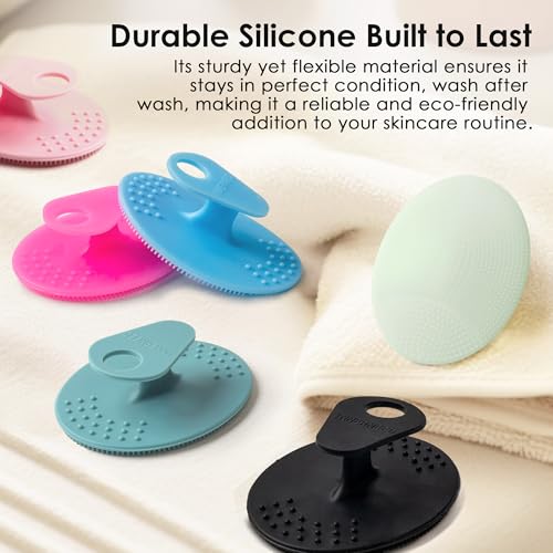6 Pack INNERNEED Silicone Face Scrubber for Deep Cleansing and Exfoliation ? Soft Facial Cleansing Brush, Gentle for All Skin Types, Blackhead & Acne Pore Care