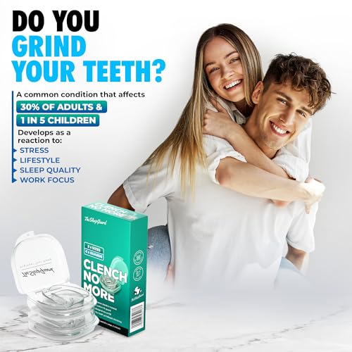TheSleepGuard Mouth Guard for Clenching Teeth at Night [Pack of 4, Small & Large Sizes] ? Custom Night Guards for Teeth Grinding ? Nighttime Protection During Sleep for Men and Women