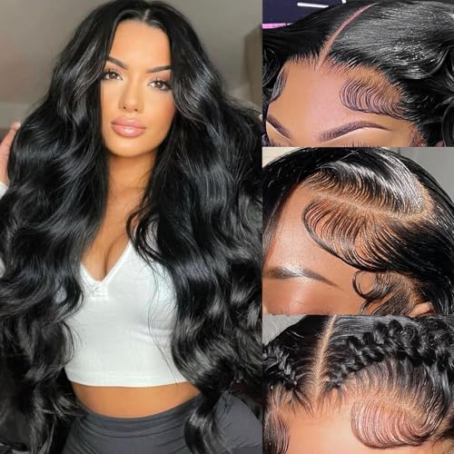 30 Inch Body Wave Lace Front Wigs Human Hair Pre Plucked 13x6 HD Lace Frontal Wigs Human Hair 200% Density Glueless Wigs Human Hair for Women