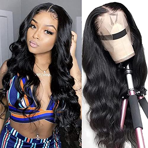 Lace Front Wigs Human Pre Plucked Body Wave 13x4 Lace Frontal Wig with Baby Hair 100% Human Hair Wigs for Black Women Body Wave Wig 22Inch