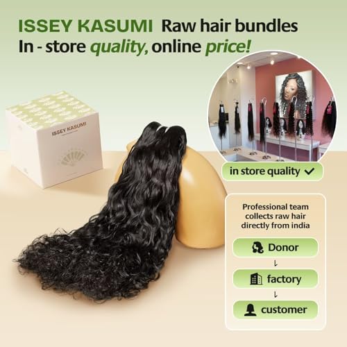 Raw Indian Human Hair Single Bundle,Triple Lifespan Than Regular Virgin Hair,In-Store Quality,Online Price! 100% Raw Indian Hair Bundles Water Wave Raw Hair Bundles 26 Inch