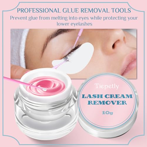 Tiepetly Eyelash Extension Remover, Dissolves Powerful Lash Extension Remover, Low Irritation, for Professional or Salon Use (10 g)