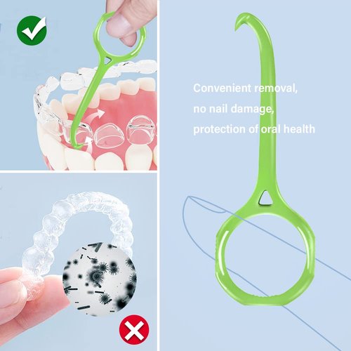 Gxamz Retainer Case Travel Aligner Case Mouth Guard Box with Clip, Organizer Bag, Mirror and Removal Tool Set (Fruit)
