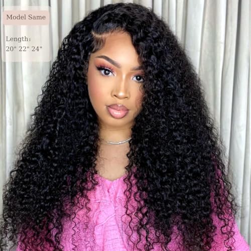 UNICE Human Hair Bundles Curly 16 18 20 inch 100% Unprocessed Brazilian Virgin Weave 3 Bundle Real Natural Black Human Hair Extensions 1B Natural Black Color for Women
