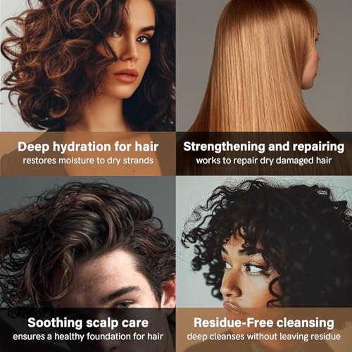 2 Pack Argan Oil Sulfate Free Shampoo and Condtioner Sets with Moisturizing Hair Mask for Dry Damaged,Color-Treated Frizzy Curly Hair,750ML*2