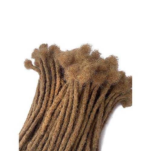 YONNA Human Hair Microlocks Sisterlocks Dreadlocks Extensions 60Locs Full Handmade (Width 0.4cm) 8inch Honey Blonde #27