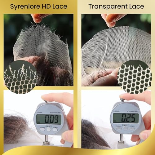 5x5 Skinlike Real HD Lace Closure Only Water Wave Human Hair, 22 Inch 0.09mm Ultra-thin Invisible Swiss Crystal Lace Closure 13A Wet n Wavy Curly Raw Hair Pre-Plucked Tiny Knot Natural Black