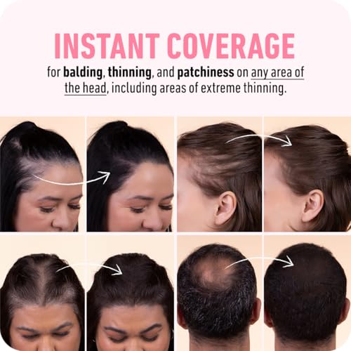 BOLDIFY Hairline Powder - Root Touch Up Hair Color for Gray Coverage - Bald Spot Concealing Hair Powder for Women & Men - 24-Hour Stain-Proof - Dark Brown