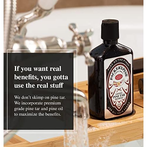 Packer's Pine Tar Shampoo | Natural Pine Tar and Pine Oils Shampoo | Paraben, Sulfate, and Creosote-Free | 2 Pack