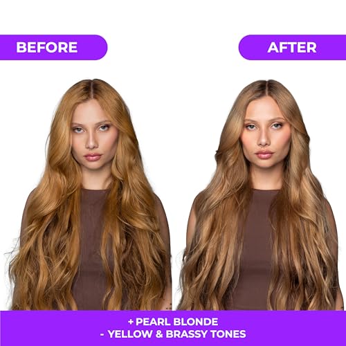 naissant Perla Beige Hair Purple Toning Mask | Eliminates Brassiness | Neutralizes Yellow & Orange Tones | Paraben, Ammonia & Sulfate Free | Pro-Vitamin B5, Olive Oil & Honey (Perla Beige) 10.1 Fl Oz