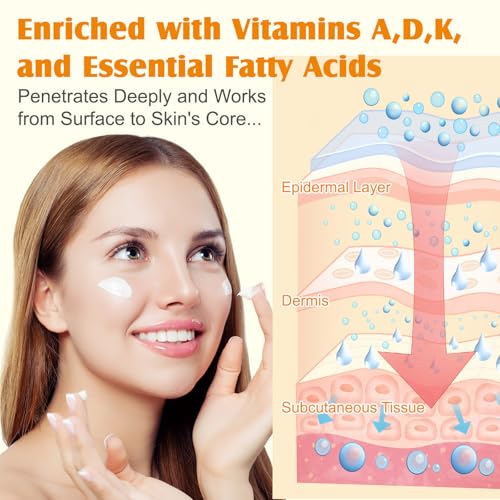 Beef Tallow for Skin, Beef Tallow and Honey Balm for Skin & Face Deeply Nourishing Face Body Moisturizer, for Dry Care & Anti-Aging- 60g