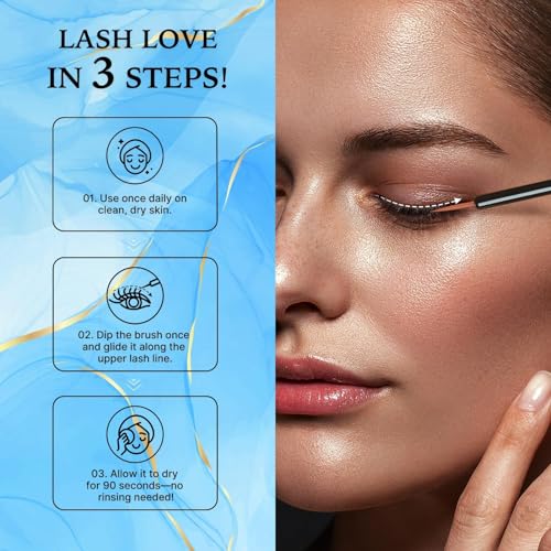 VieBeauti Lash Serum for Eyelash Growth: 5mL Eyelash Growth Serum with Advanced Formula to Boost Longer Fuller and Thicker Looking Lashes - Vegan & Cruelty-Free for Sensitive Eyes 5-Month Supply