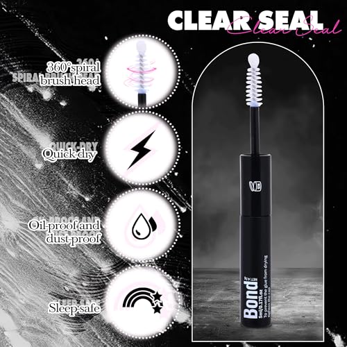 Lash Glue Waterproof Eyelash Glue Strong Hold Lash Cluster Glues 2 in 1 Lash Bond and Seal for Lash Extension Long-Lasting Eyelash Adhesives DIY Lashes at Home by zanlufly