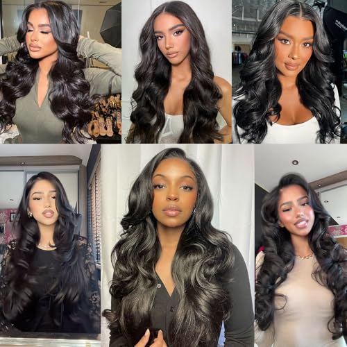 12A Human Hair Bundles 14 16 18 20 Inch Body Wave Bundles Human Hair 100% Unprocessed Brazilian Virgin Quick Weave Natural Black
