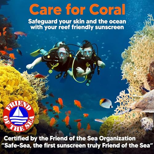 Safe Sea Zinc Oxide Sunscreen SPF30 | Clear Mineral Face And Body Sunscreen Without White Cast | Anti-Jellyfish Sting Protective Lotion | 3.4Oz (100ml) (2 Pack)