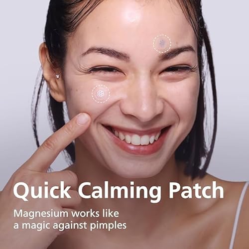 EasyDerm Quick Calming Magnesium Patches ? 40 Patches (4 Pack), Hydrocolloid Acne Spot Treatment with Tea Tree & Cica, Bulk Value Pack for Acne-Prone Skin, Ideal for Home Skincare