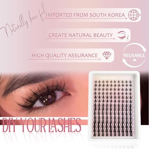 Fairy Lash Clusters Manga Cluster Eyelash NINGLASH Anime Lash Clusters Wispy Eyelashes Extensions Natural Look C Curl Individual 8-18MM 140pcs Wet-Look Spiky Eye Lash Ultra-Thin Clear Lash Band