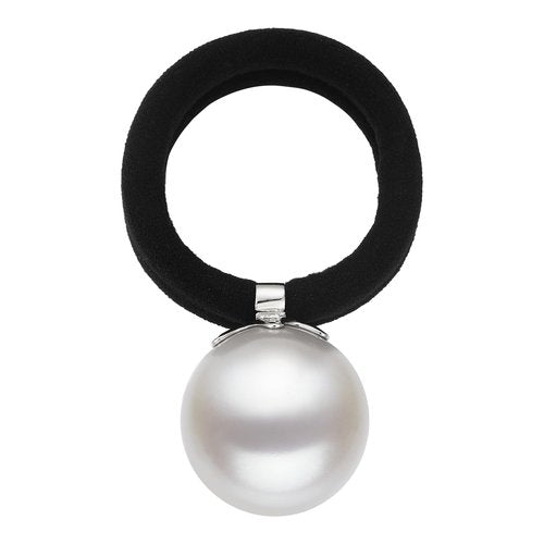 SHE'S Versailles Pearl Hair Scrunchies, Elegant French hair elastics Original Light Luxury Ponytail Holder for Thick and Thin Hair, Elegant Pearl hair ties for women (White)