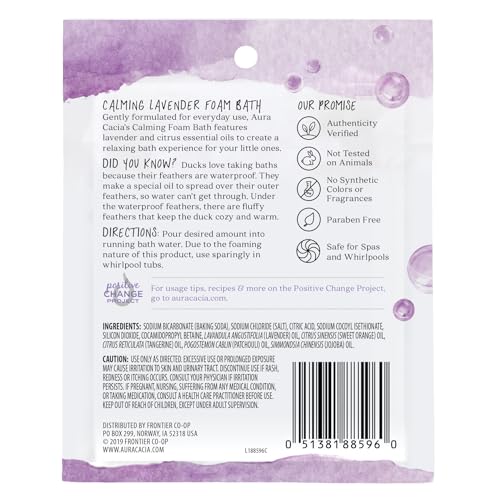 Aura Cacia Aromatherapy Foam Bath, Calming with Lavender, 2.5 Ounce Packet (Pack of 6)