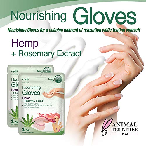 Epielle Nourishing Hand Mask 6 Pairs, Deep Moisturizing Gloves for Dry, Cracked Hands, Self Care Gifts for Women, Spa Kit, Stocking Stuffers, Thanksgiving Essentials