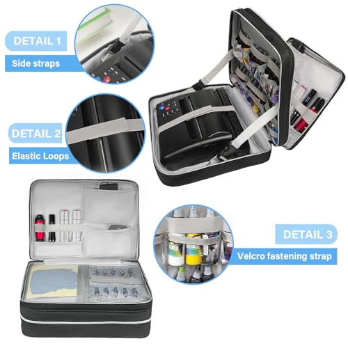 Tattoo Travel Case for Equipment and Supplies,Black Print,Bag Only