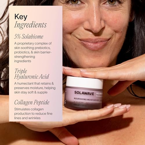 Solawave Probiotic Korean Cloud Cream Moisturizer with Peptides & Hyaluronic Acid | Solabiome Prebiotic Barrier Boosting Complex ? Skincare for Aging & Dryness, 1.7 Oz.